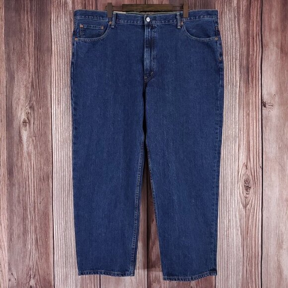 NWT Levi's 550 Relaxed Fit Big & Tall Mens 46x30 Tapered Leg Blue Denim Jeans - Picture 1 of 16
